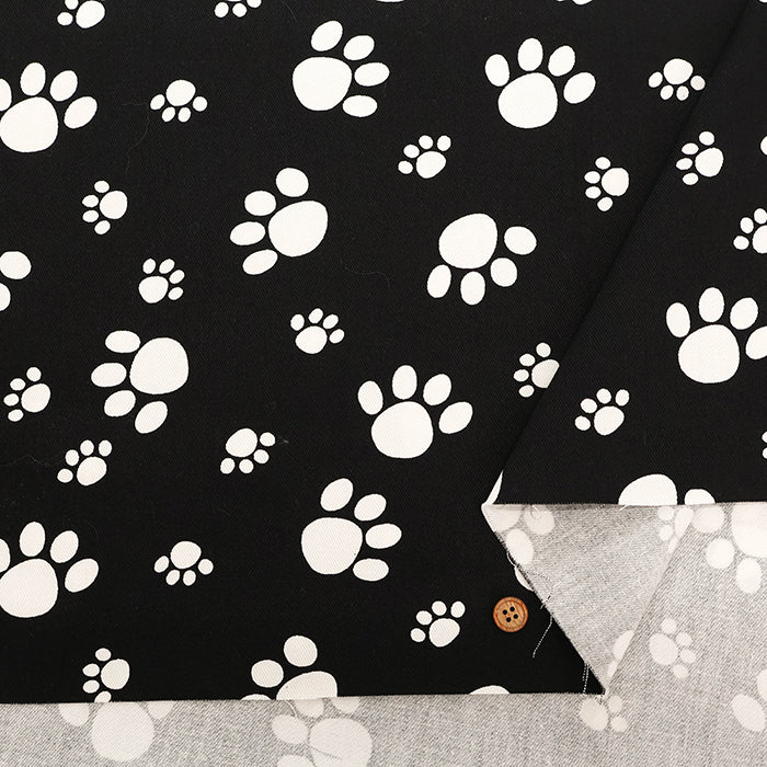 Cotton Twill Print Fabric - Footsteps - nomura tailor