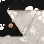 Cotton Twill Print Fabric - Footsteps - nomura tailor