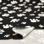 Cotton Twill Print Fabric - Footsteps - nomura tailor