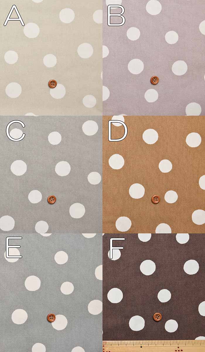 Cotton Ox Print Fabric Natural Earth Color Dot - nomura tailor