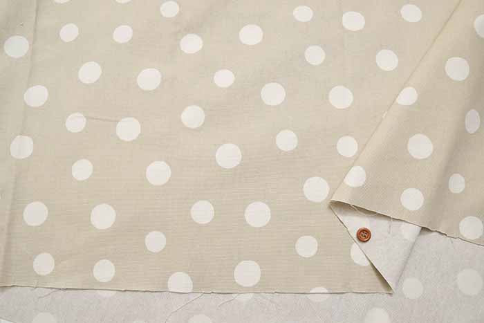 Cotton Ox Print Fabric Natural Earth Color Dot - nomura tailor