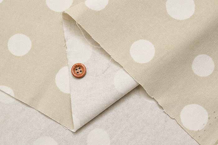 Cotton Ox Print Fabric Natural Earth Color Dot - nomura tailor