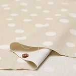 Cotton Ox Print Fabric Natural Earth Color Dot - nomura tailor