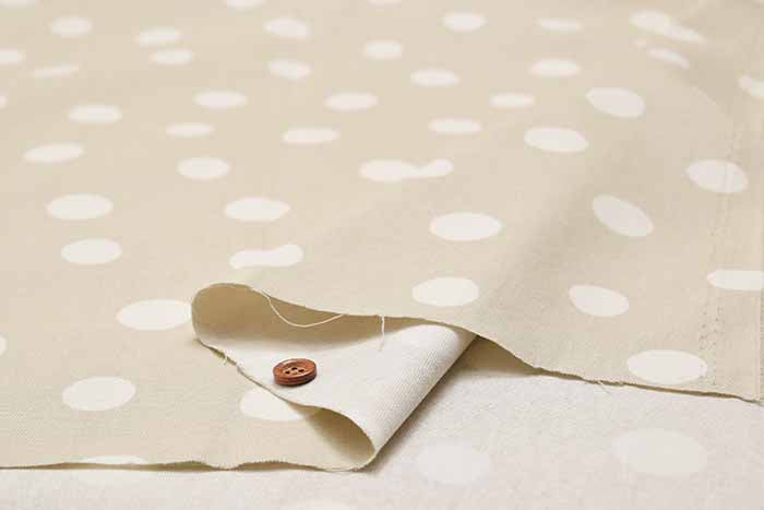 Cotton Ox Print Fabric Natural Earth Color Dot - nomura tailor