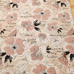 C/L Canvas Printed Fabric Drawing Flower - nomura tailor