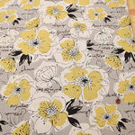 C/L Canvas Printed Fabric Drawing Flower - nomura tailor