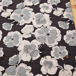 C/L Canvas Printed Fabric Drawing Flower - nomura tailor