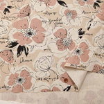 C/L Canvas Printed Fabric Drawing Flower - nomura tailor