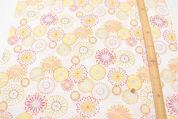 Cotton Ripple Printed Fabric Fireworks - nomura tailor