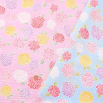 Cotton Ripple Printed Fabric Hydrangea - nomura tailor