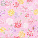 Cotton Ripple Printed Fabric Hydrangea - nomura tailor