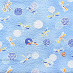 Cotton Ripple Printed Fabric Dragonfly - nomura tailor