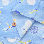 Cotton Ripple Printed Fabric Dragonfly - nomura tailor