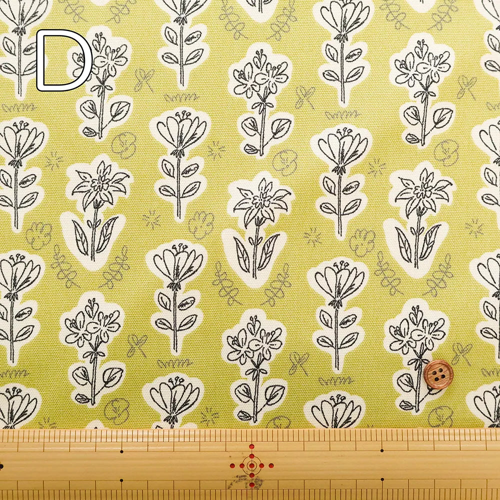 Cotton Oxford Printed Fabric - Flower - nomura tailor