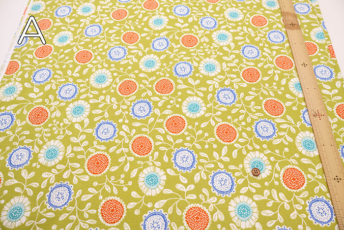 Cotton Oxford Printed Fabric - Flower - nomura tailor