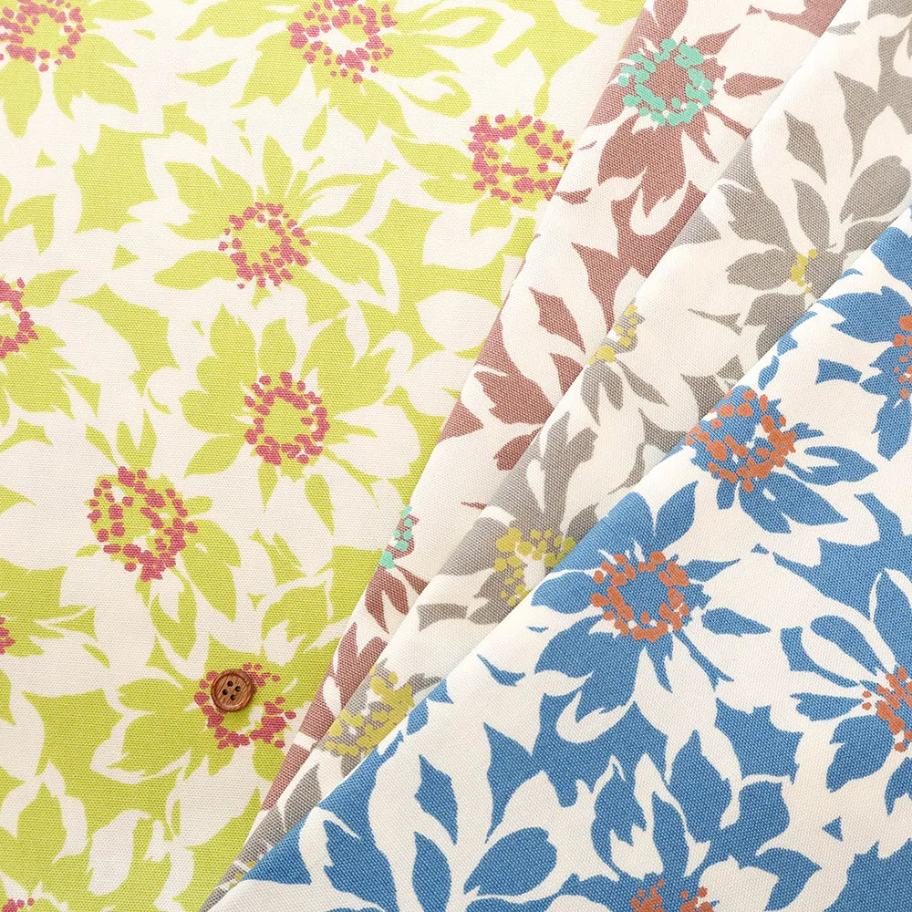 Cotton Oxford Printed Fabric - Flowers - nomura tailor
