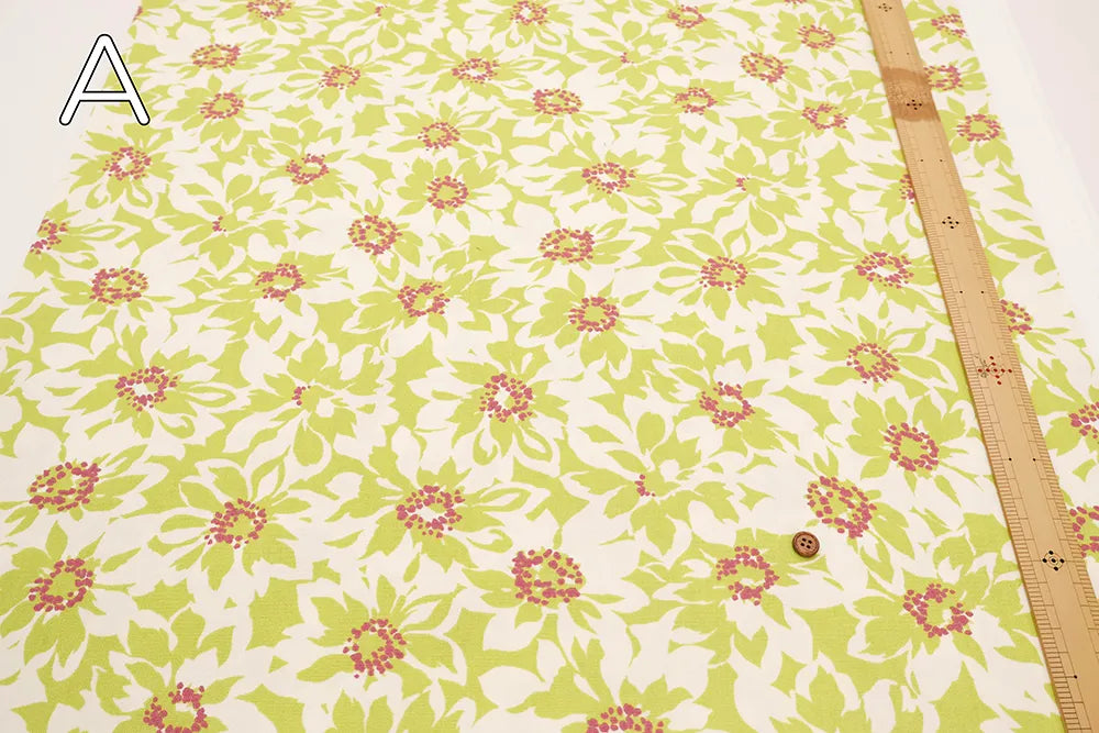 Cotton Oxford Printed Fabric - Flowers - nomura tailor