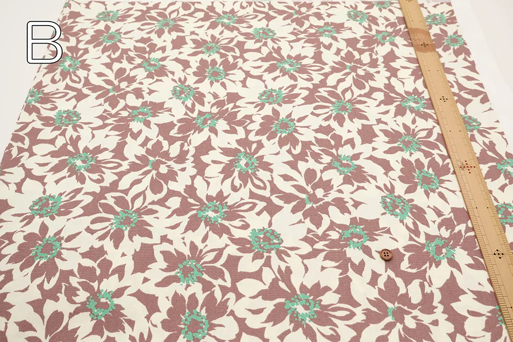 Cotton Oxford Printed Fabric - Flowers - nomura tailor