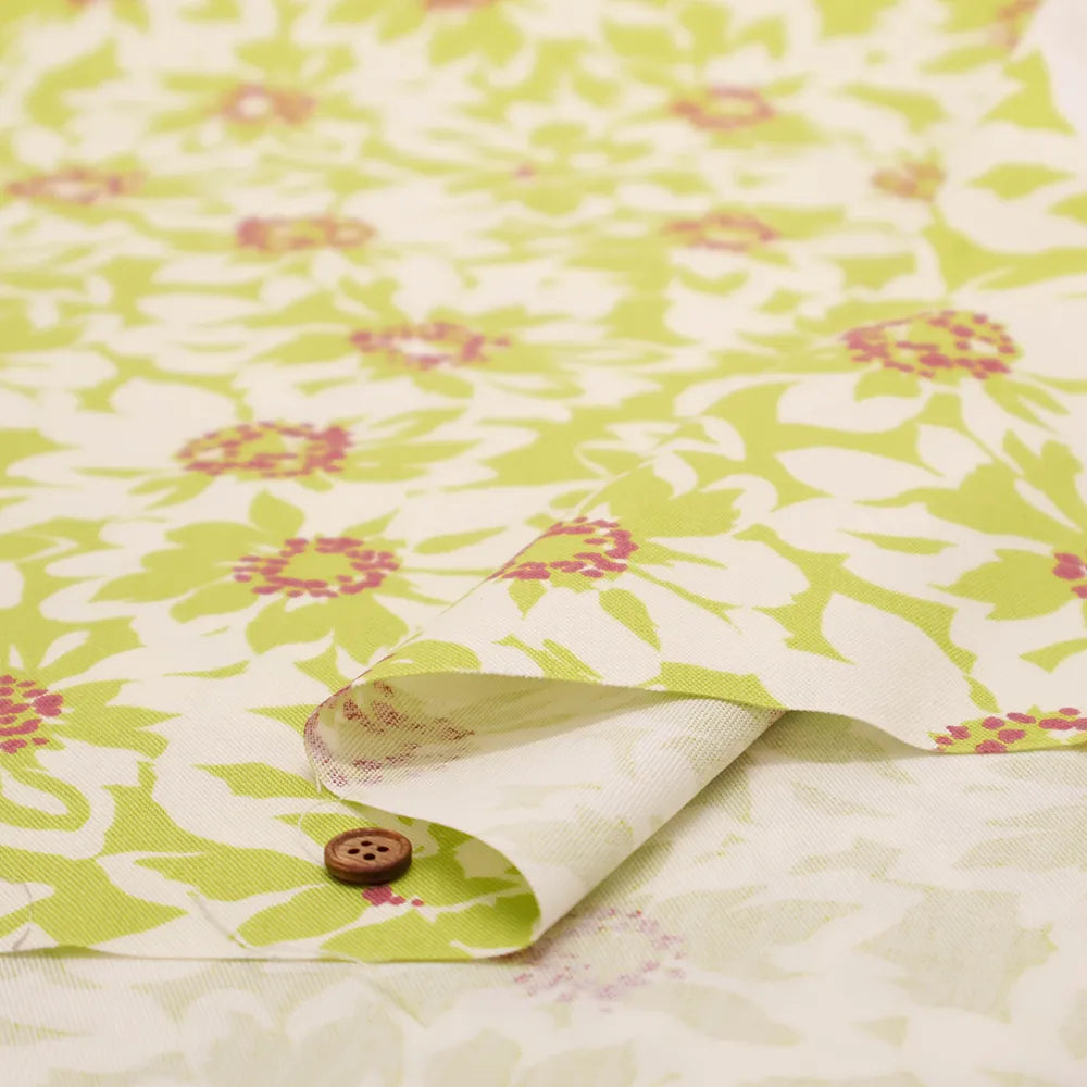 Cotton Oxford Printed Fabric - Flowers - nomura tailor