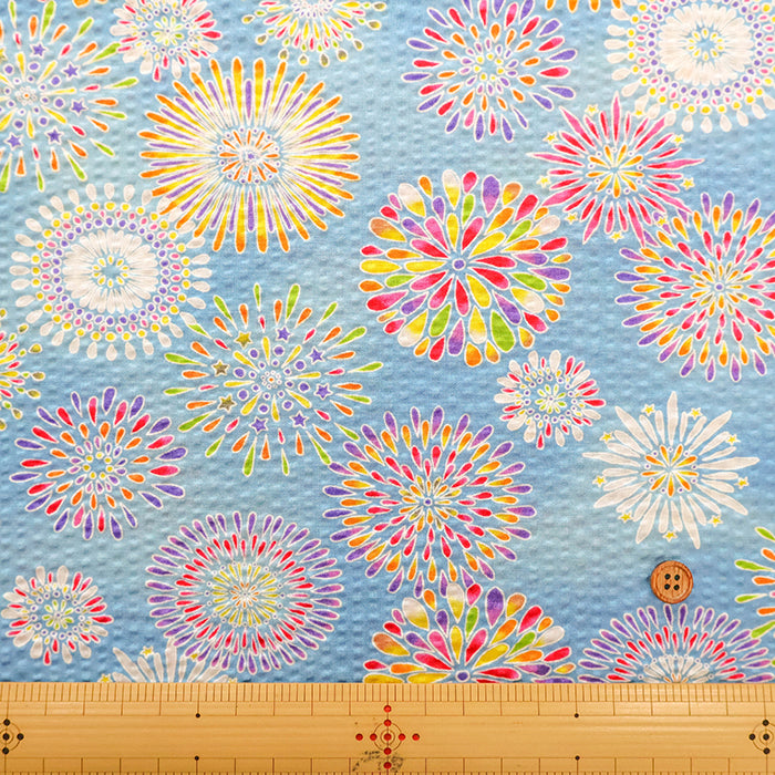 Cotton Ripple Printed Fabric - Firework - nomura tailor
