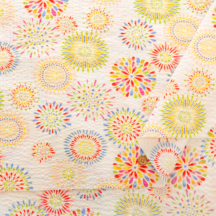 Cotton Ripple Printed Fabric - Firework - nomura tailor