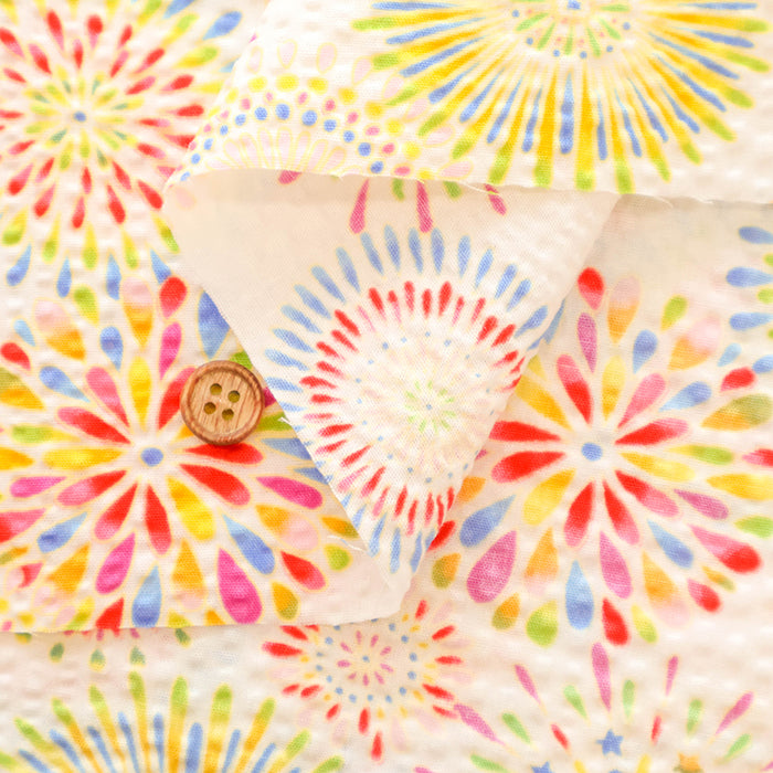 Cotton Ripple Printed Fabric - Firework - nomura tailor