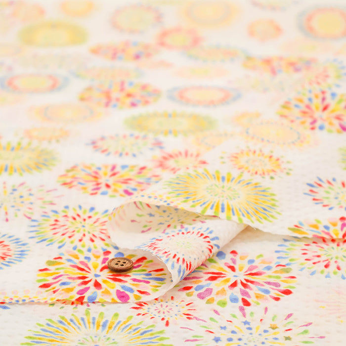 Cotton Ripple Printed Fabric - Firework - nomura tailor