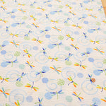 Cotton Ripple Printed Fabric - Dragonfly - nomura tailor