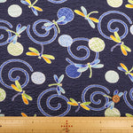 Cotton Ripple Printed Fabric - Dragonfly - nomura tailor
