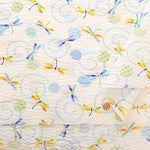 Cotton Ripple Printed Fabric - Dragonfly - nomura tailor