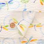 Cotton Ripple Printed Fabric - Dragonfly - nomura tailor