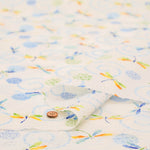 Cotton Ripple Printed Fabric - Dragonfly - nomura tailor
