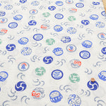 Cotton Ripple Printed Fabric -  Daruma Doll - nomura tailor