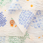 Cotton Ripple Printed Fabric - Whale - nomura tailor