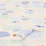 Cotton Ripple Printed Fabric - Whale - nomura tailor