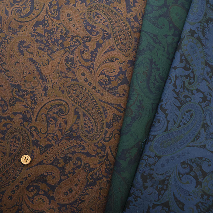 Cotton Broad Fabric Overdye - Paisley - nomura tailor