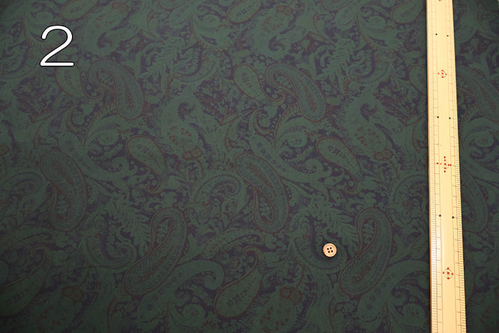 Cotton Broad Fabric Overdye - Paisley - nomura tailor