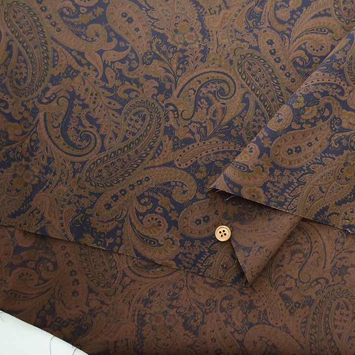 Cotton Broad Fabric Overdye - Paisley - nomura tailor