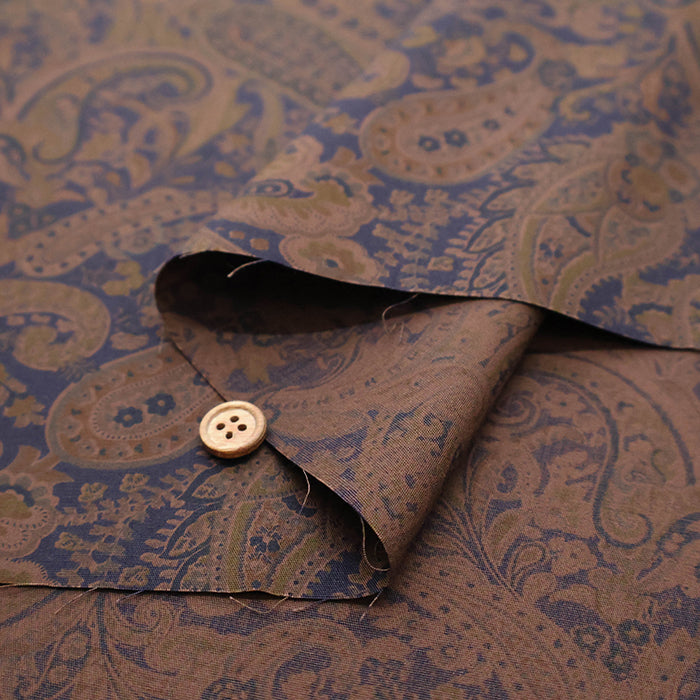 Cotton Broad Fabric Overdye - Paisley - nomura tailor