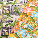 Cotton Broad Printed Fabric - PATCH HAWAII - nomura tailor