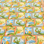 Cotton Broad Printed Fabric - PATCH HAWAII - nomura tailor
