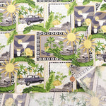 Cotton Broad Printed Fabric - PATCH HAWAII - nomura tailor