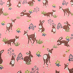 Cotton Ox Printed Fabric Mushrooms and Animals - nomura tailor