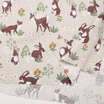 Cotton Ox Printed Fabric Mushrooms and Animals - nomura tailor