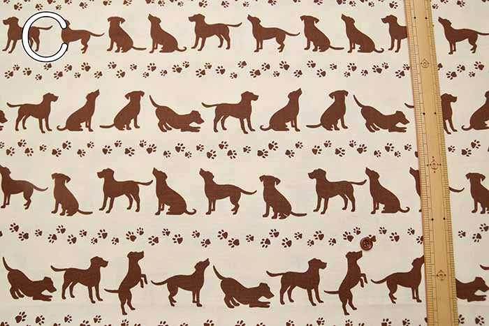 Cotton Ox Printed Fabric Labrador - nomura tailor