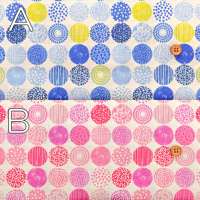 Cotton Scare Printed Fabric - Mini Circle - nomura tailor