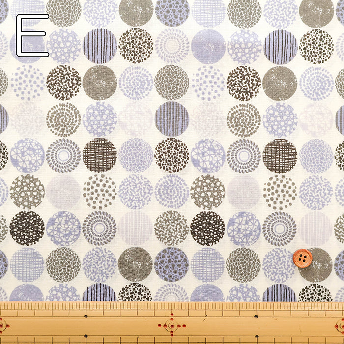 Cotton Scare Printed Fabric - Mini Circle - nomura tailor