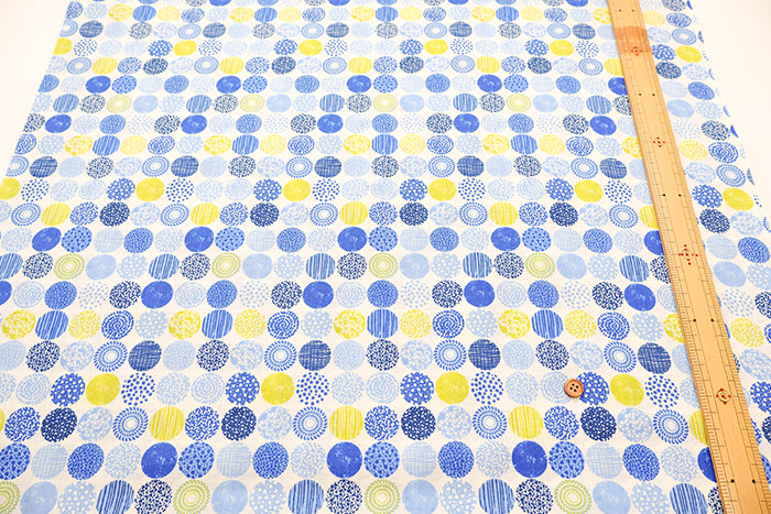 Cotton Scare Printed Fabric - Mini Circle - nomura tailor