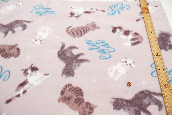 Made in China Polyester Fleece Printed Fabric - Cat - nomura tailor