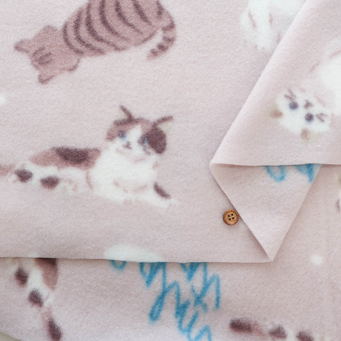Made in China Polyester Fleece Printed Fabric - Cat - nomura tailor